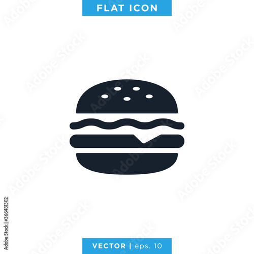 Burger Icon Vector Design Template