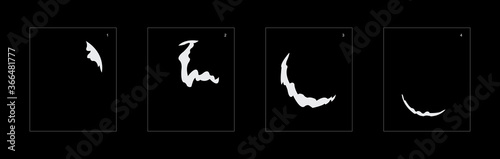 Shine explosion effect. Smoke explosion animation effect. Animation Sprite sheet for games, cartoon or animation. vector style animation effect 1565.