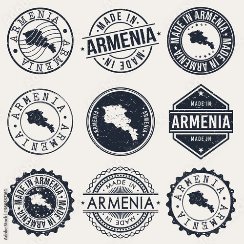 Armenia Travel Stamp Made In Product Stamp Logo Icon Symbol Design Insignia.