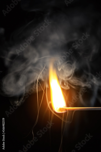 Obraz na plátne match flame dark background
