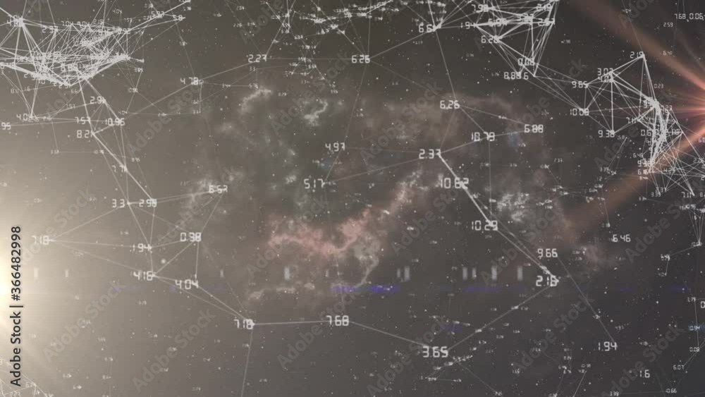 Animation of network of connections in universe moving in seamless loop Animation of network of connections in universe moving in seamless loop