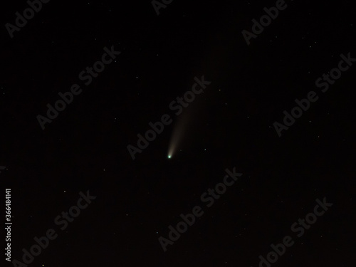 Obraz na płótnie Neowise Comet on the night sky w salonie