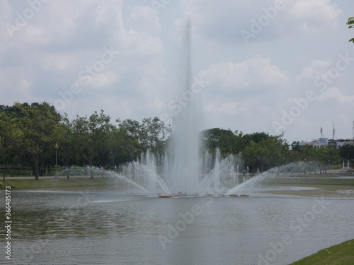 Trees and fountains