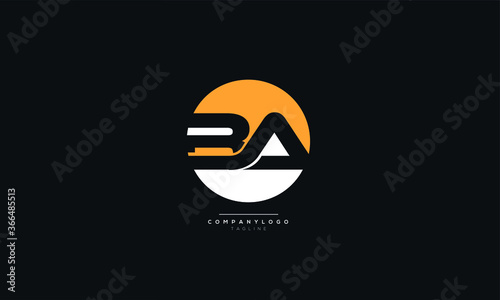 BA Letter Business Logo Design Alphabet Icon Vector Symbol