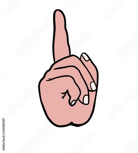 Index Finger Pointing Up - Hand
