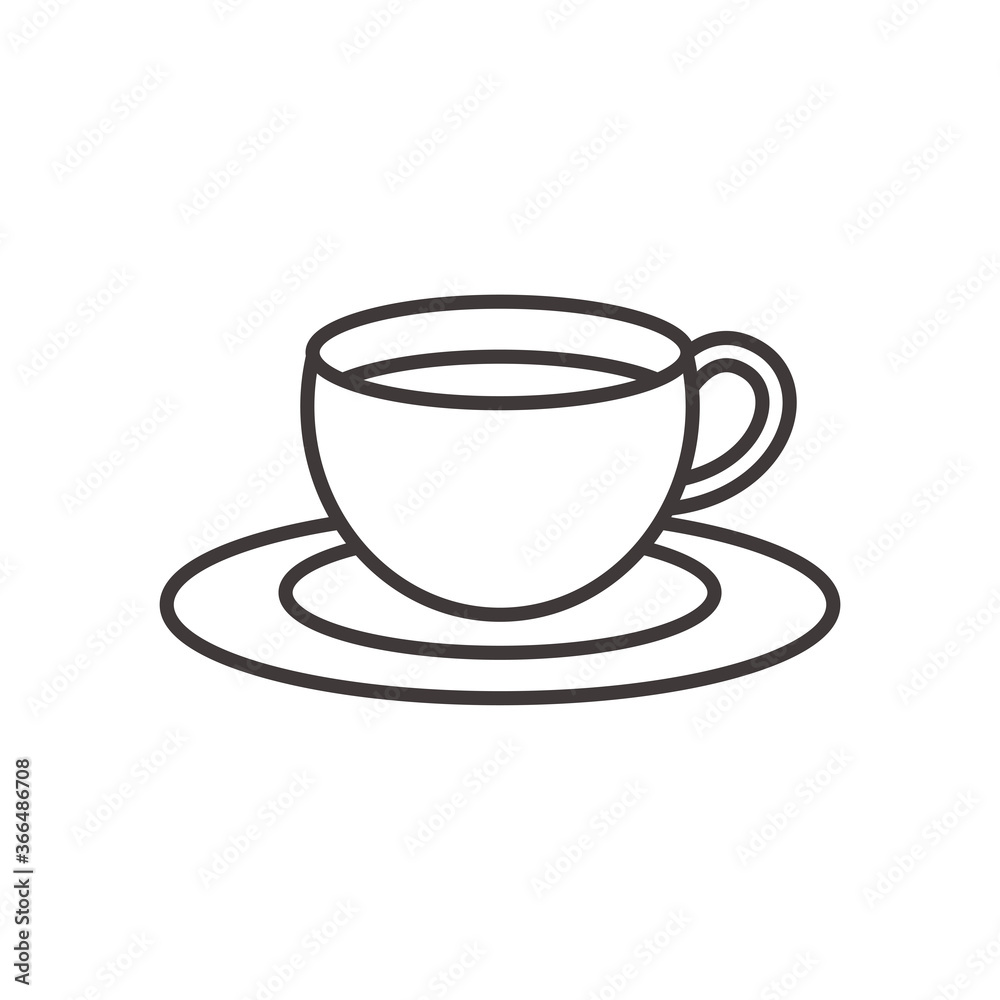 coffee cup line style icon vector design coffee cup line style icon vector design