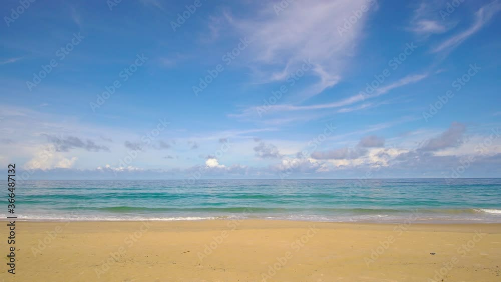 Beach scenery, waves and turquoise waters Beach scenery, waves and turquoise waters