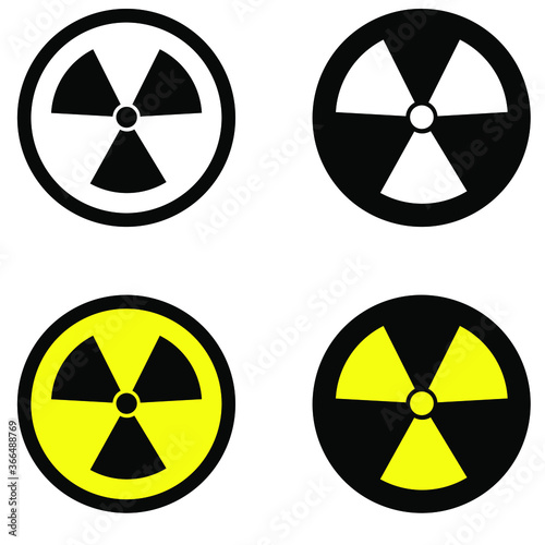 Radiation vector icon. Radiation smoking illustration sign collection. atom symbol. chimney logo.