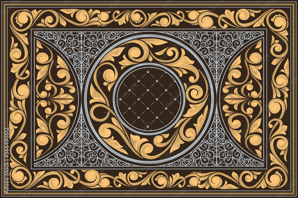 Decorative ornate retro design card Decorative ornate retro design card
