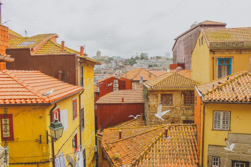 houses with orange tiled roofs