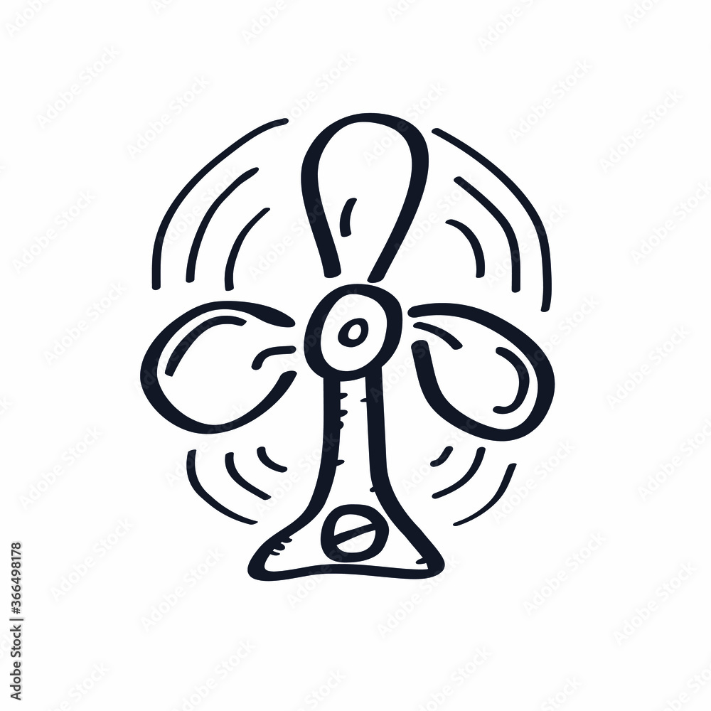 Fan table propeller wind logo icon sign Hand drawn doodle Modern cartoon design style Fashion print product food shop clothes card badge element banner poster advertising emblem Fan table propeller wind logo icon sign Hand drawn doodle Modern cartoon design style Fashion print product food shop clothes card badge element banner poster advertising emblem