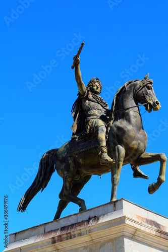 Statue of Louis XIV in Montpellier  France