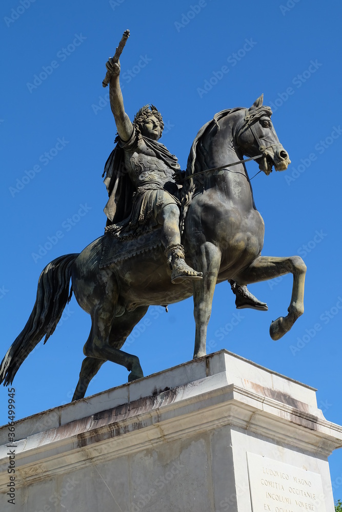 Statue of Louis XIV in Montpellier, France