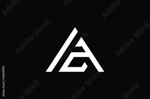 Minimal Innovative Initial AZ logo and ZA logo. Letter AZ ZA creative elegant Monogram. Premium Business logo icon. White color on background photo