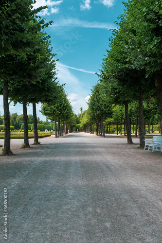 Die Aussicht des Parks im Schloß Schwetzingen