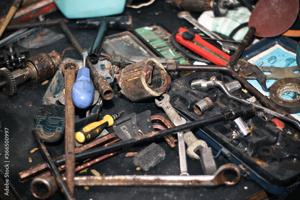 Fototapeta premium Stack of repairing tools