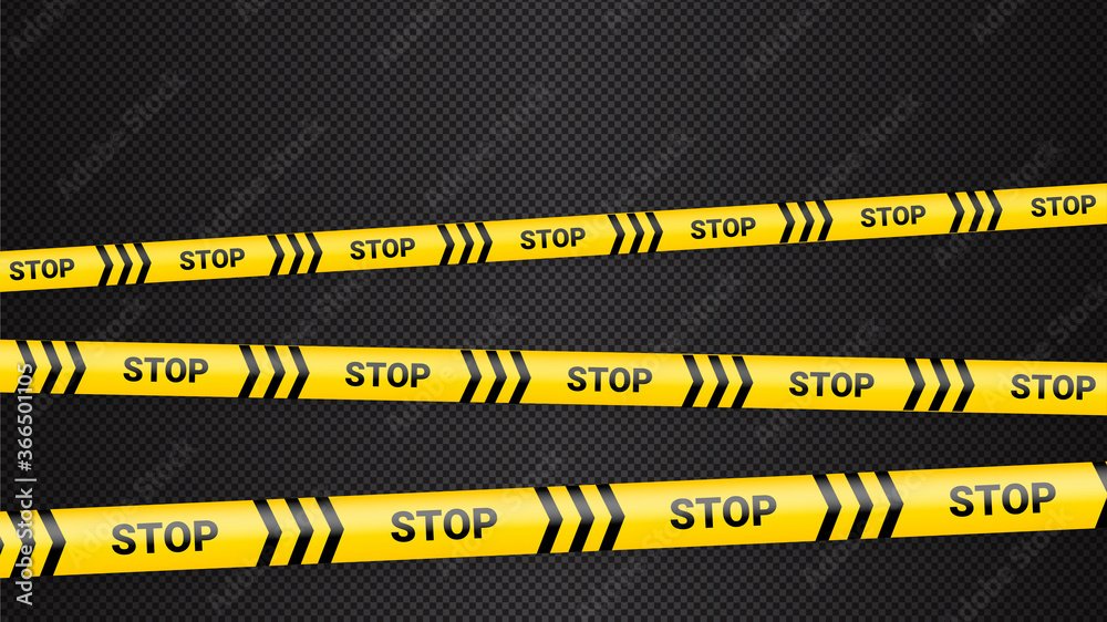 Police tape, crime danger line. Caution police lines isolated. Warning ...
