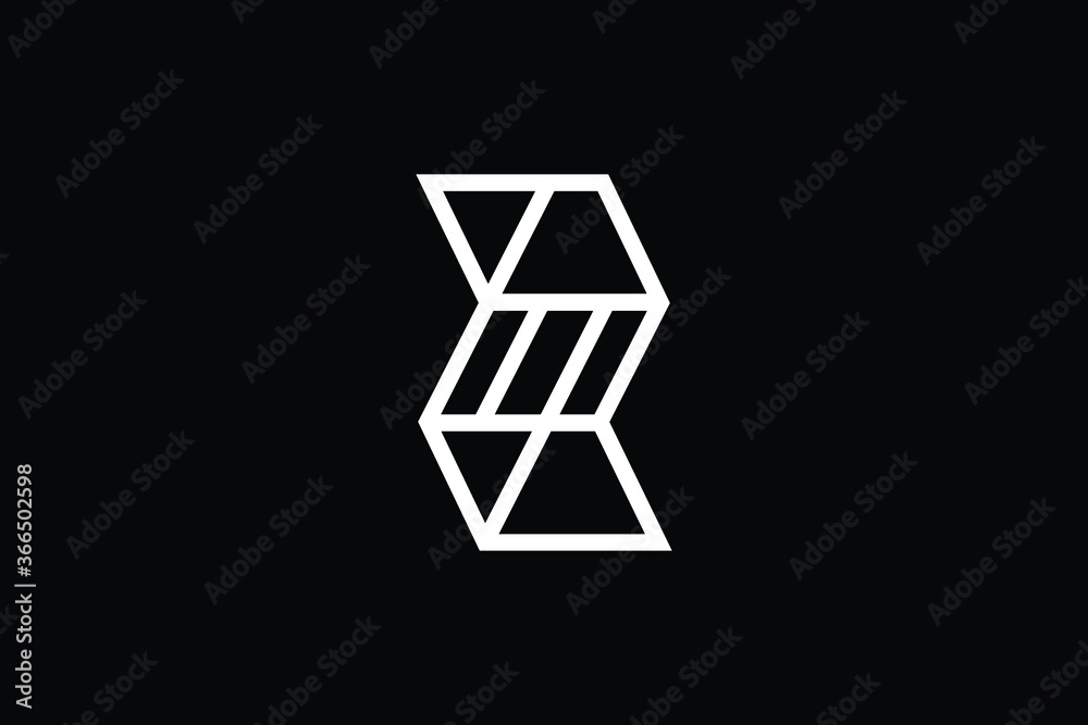 Minimal Innovative 3D Initial Z logo and ZZ logo. Letter Z ZZ creative elegant Monogram. Premium Business logo icon. White color on background