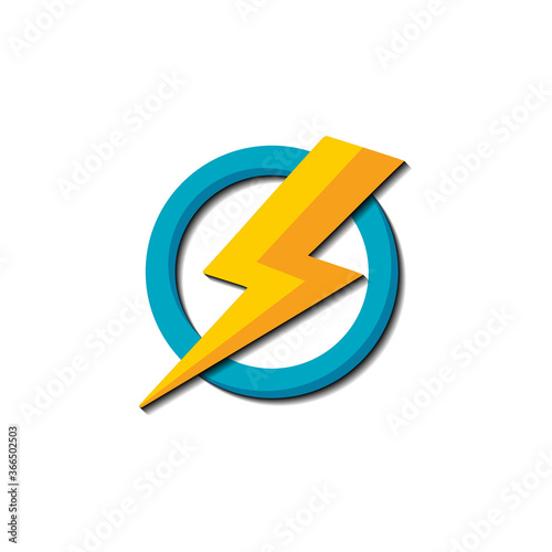  simple electrical logo design illlustration