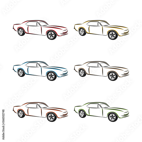 Fototapeta Naklejka Na Ścianę i Meble -  Auto car Logo Vector Design Concept with Sports Car Silhouette,Car Logo Abstract Lines Vector. Vector illustration stock illustration