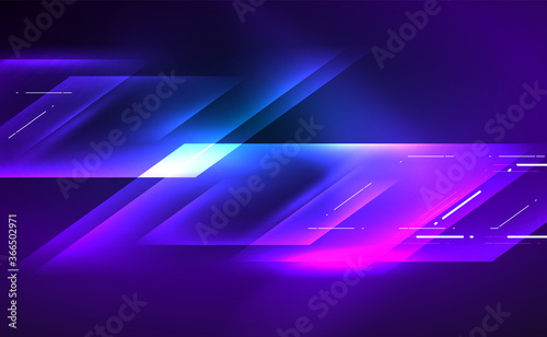 Dynamic neon shiny abstract background. Trendy abstract layout template for business or technology presentation, internet poster or web brochure cover, wallpaper