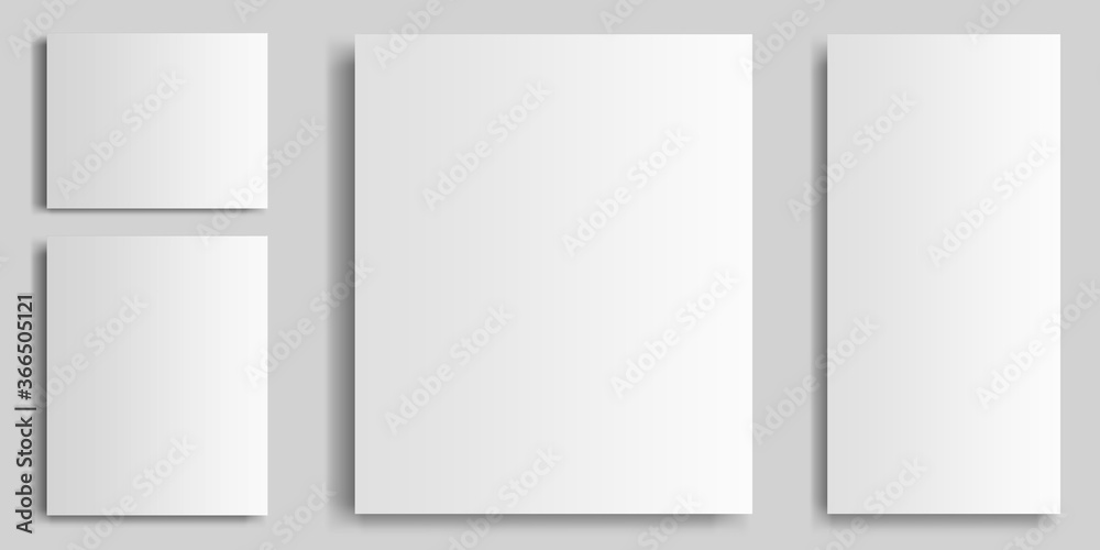portfolio frames mockup Collection, gallery Photo frame presentation, professional Portrait  photo posters in different size blanks. on white background. 
