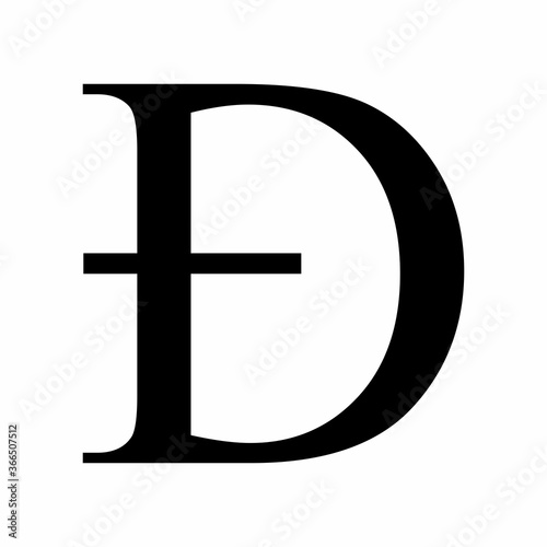 Eth latin letter icon