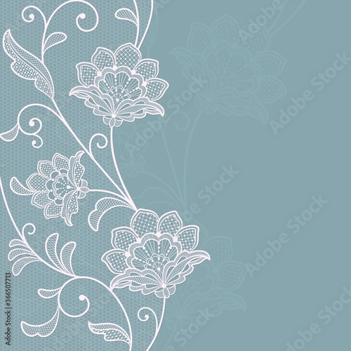 Template frame design for lace invitation card.