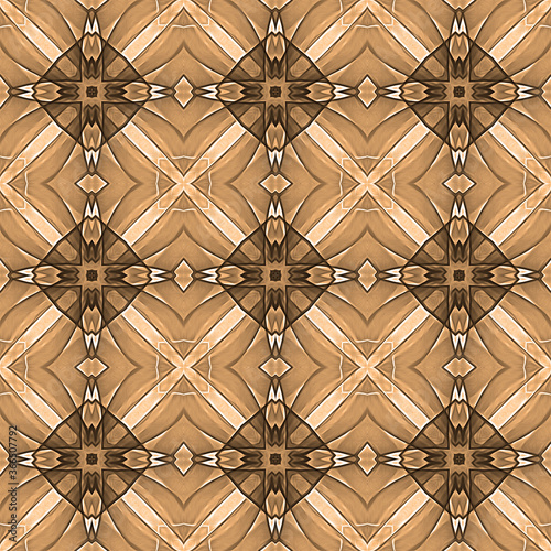 ornamental painted kaleidoscopic pattern tile