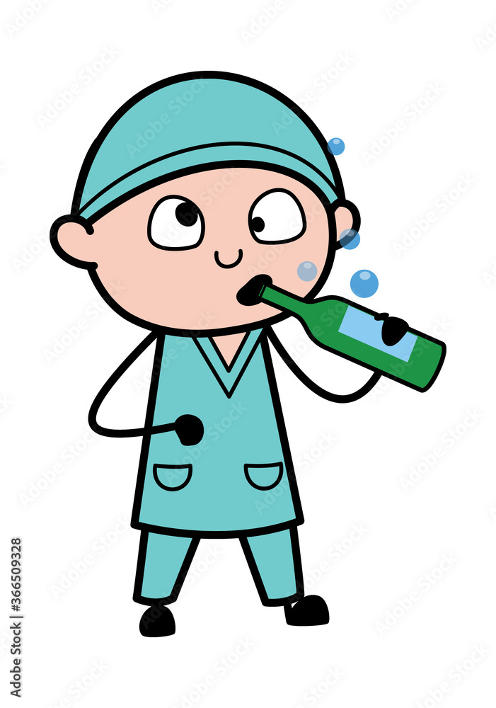 Drunk Cartoon Surgeon Drunk Cartoon Surgeon