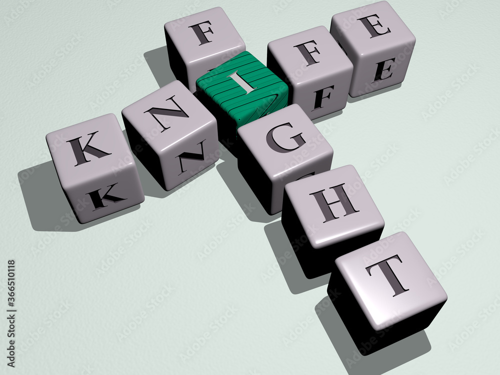 knife fight combined by dice letters and color crossing for the related meanings of the concept. background and illustration knife fight combined by dice letters and color crossing for the related meanings of the concept. background and illustration