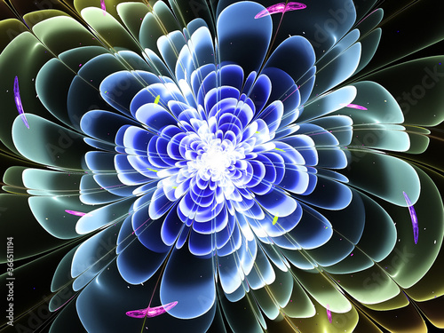 abstract fractal flower . Beautiful background for your design