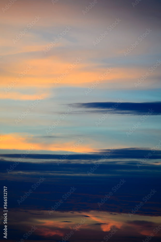 Abstract of colorful sky in the sunset