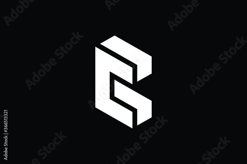 Minimal Innovative 3D Initial CR logo and RC logo. Letter CR RC creative elegant Monogram. Premium Business logo icon. White color on background