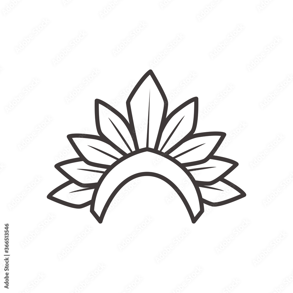 brazil garotas crown line style icon vector design brazil garotas crown line style icon vector design