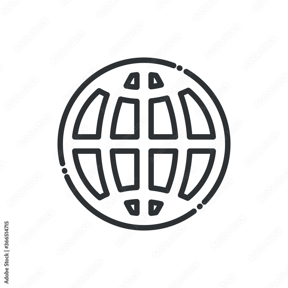 Global sphere line style icon vector design Global sphere line style icon vector design