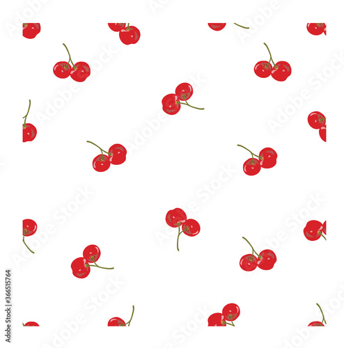 Seamless pattern with Cherry as objects can be used for baby clothes, shirt, pillowcases, bed sheets and much more