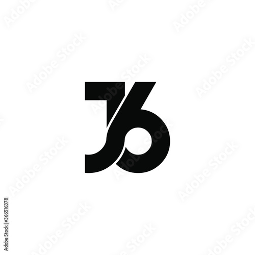 j6 letter original monogram logo design