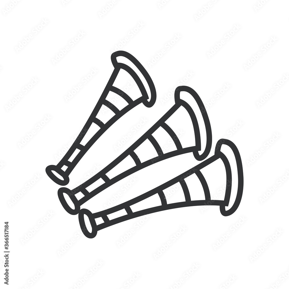 trumpets instruments line style icon vector design trumpets instruments line style icon vector design