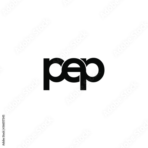pep letter original monogram logo design