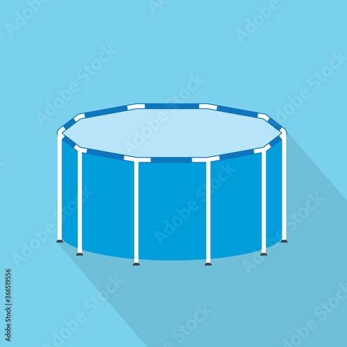 garden frame pool icon- vector illustration