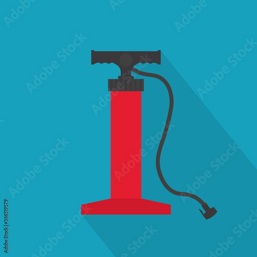 red air bike manual pump icon- vector illustration