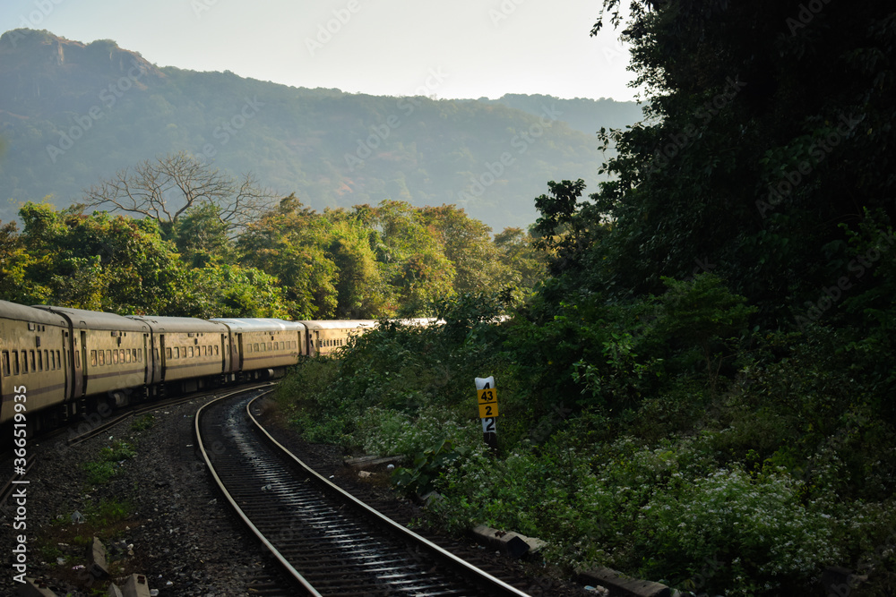 Fototapeta premium railway in the mountains