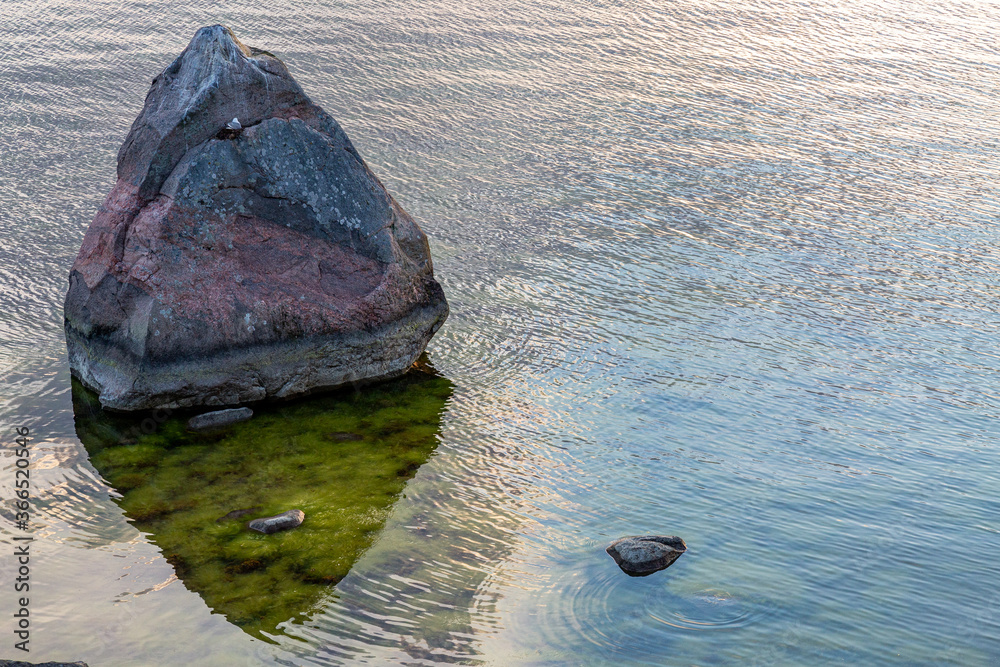 Rock in the water with reflections .Tallinn Bay. Summer Evening
Rock in the water with reflections .Tallinn Bay. Summer Evening