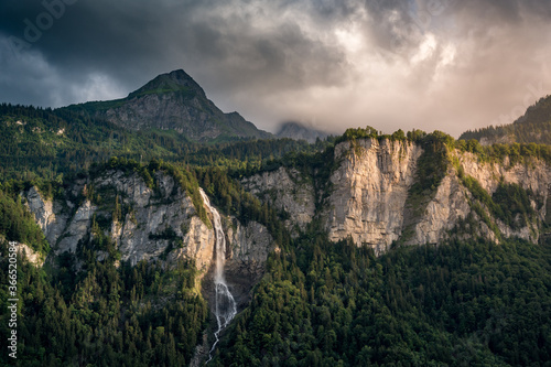 Oltschibachfall near Meiringen in Haslital, Switzerland photo