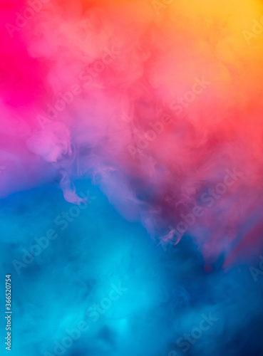 Fotografiet Abstract colorful, multicolored smoke spreading, bright background for advertising or design, wallpaper for gadget