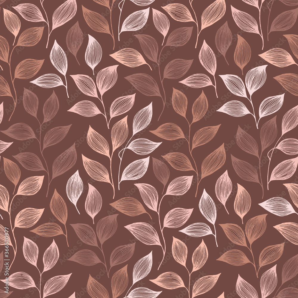 Wrapping tea leaves pattern seamless vector illustration. Wrapping tea leaves pattern seamless vector illustration.