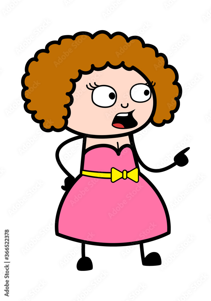 Cartoon Young Lady Saying Something Cartoon Young Lady Saying Something
