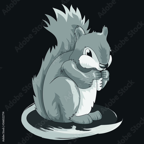 black and white squirrel