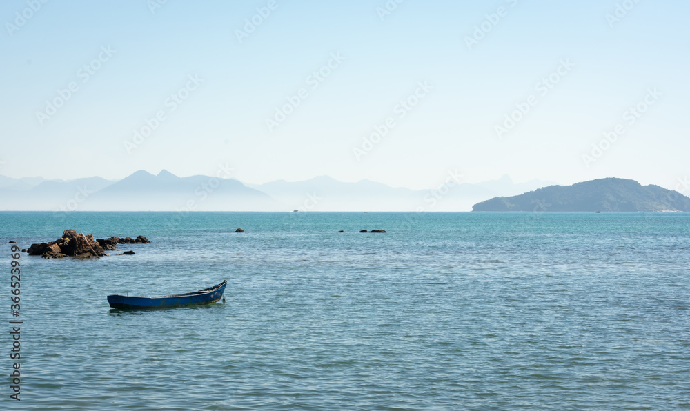 small fishing boats in the sea in Brazil